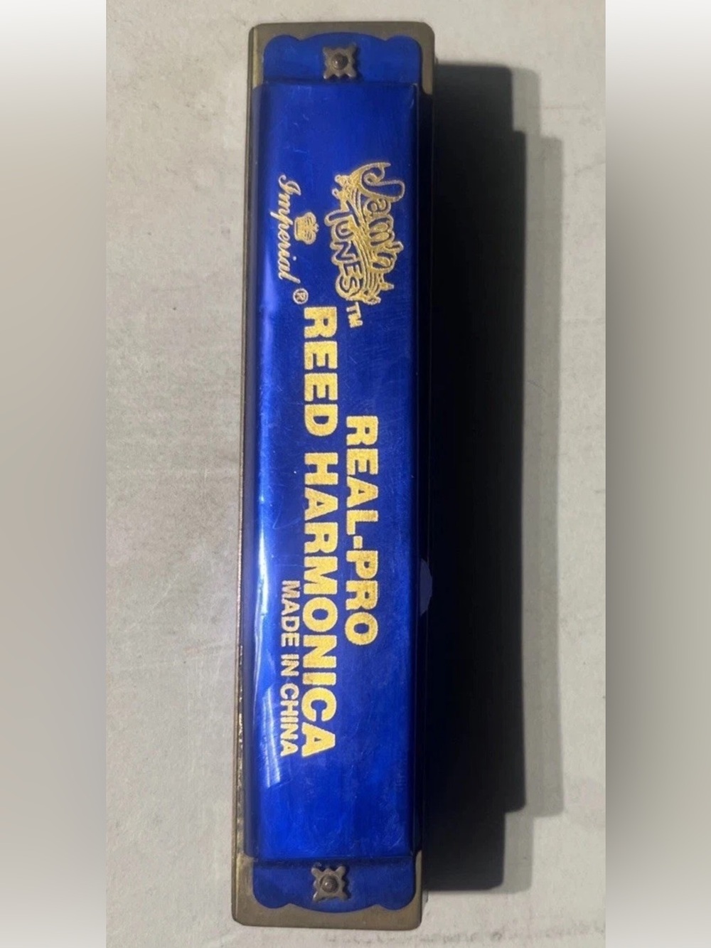 Vintage Jam’n Tunes Real-Pro Reed Blue Harmonica by Imperial - Good Condition